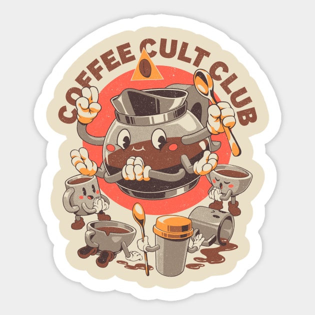 Holy Coffee Club Sticker by Ilustrata